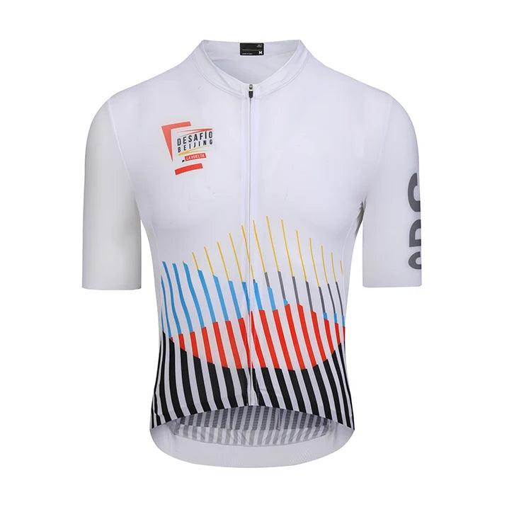 Maillot de ciclismo personalizado de alta calidad, ajustado, colorido, con impresión digital, genial, anti-UV, para hombre 