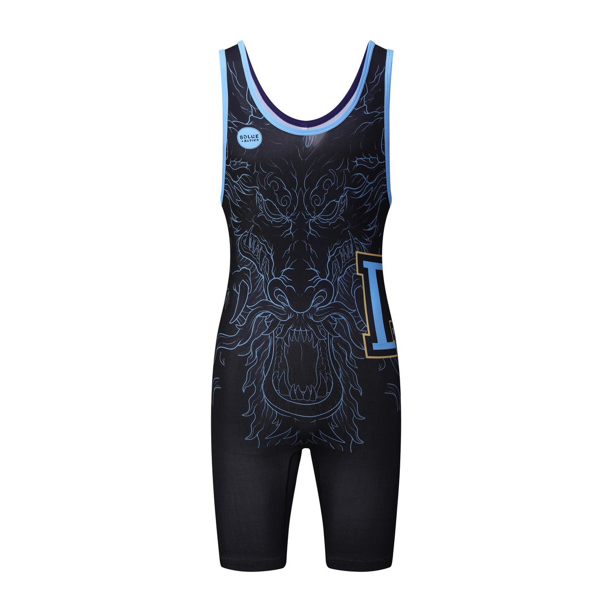 Dblue Herren Body Performance Wrestlinganzüge Vollständig sublimiertes, dehnbares Material Wrestling Singlets 