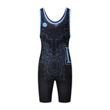 Dblue Herren Body Performance Wrestlinganzüge Vollständig sublimiertes, dehnbares Material Wrestling Singlets 