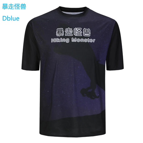 Wandern Monster Unisex 100 % Polyester T Shirts Sublimation Blanks Logo Custom T-shirt 