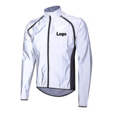 Dblue New fully reflective jacket Waterproof breathable cycling jacket with removable sleeves