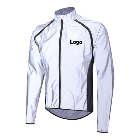 Dblue Nueva chaqueta totalmente reflectante Chaqueta de ciclismo impermeable y transpirable con mangas desmontables 