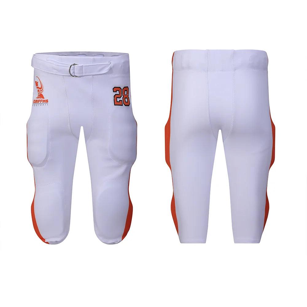 Benutzerdefinierte Farbe Perfekte Jugend Jogging Training Gepolsterte American Football Hosen Mit Knie Pads 