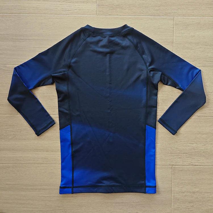 2024 Großhandel benutzerdefinierte Farbe Logo voll Sublimation gefärbt Stoff Gym MMA Kompressionstraining Rash Guard 