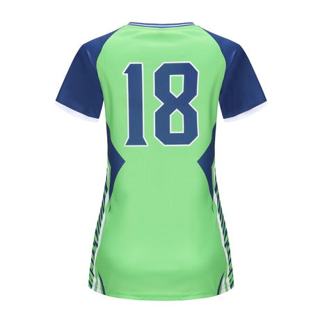 Custom Logo Design Short Sleeve Sublimation Printed Volleyball Shirts Female Uniforms Jersey