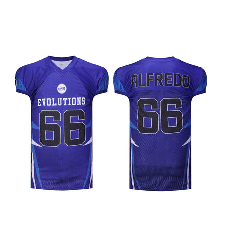 Individuelles American-Football-Trikot mit Digitaldruck, atmungsaktive Stickerei-Fußballshirts, strapazierfähige American-Football-Kleidung 