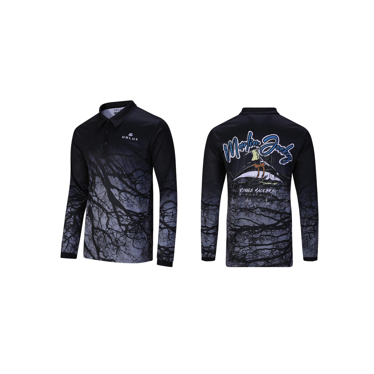 Men Long Sleeve Custom Recycled Fabric Polyester Fishing Shirt Sublimation Print UV Sun Protection