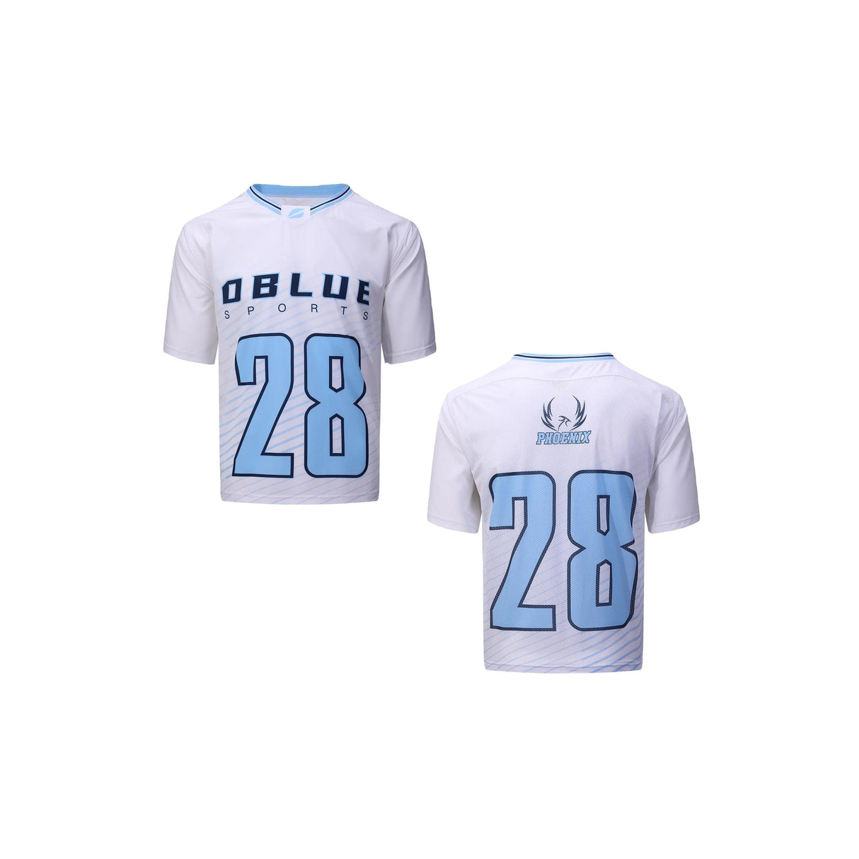 Good Quality Sublimation Breathable blue and white Lacrosse Mesh Lacrosse Jersey