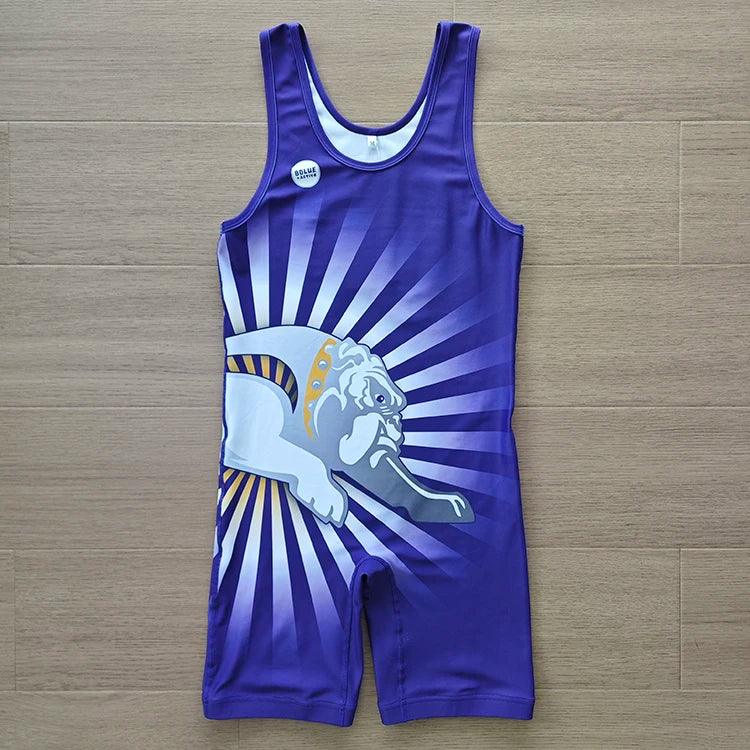 Großhandel Gewichtheben Wrestling Singlet Benutzerdefinierte Sublimation Team Kompressionsdruck Deep Color Wrestling Singlets 