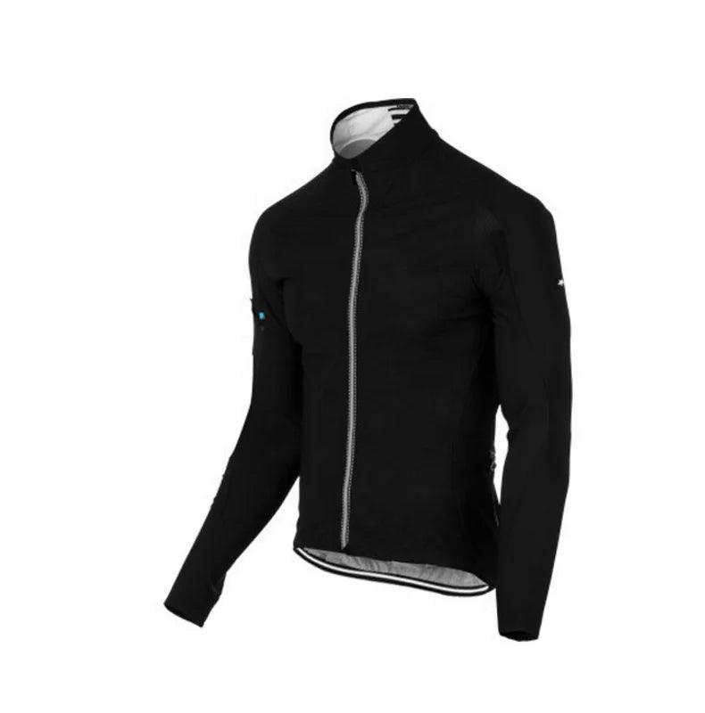 Nueva chaqueta de ciclismo para hombre, ligera, impermeable, resistente al viento y cálida, para gimnasio 