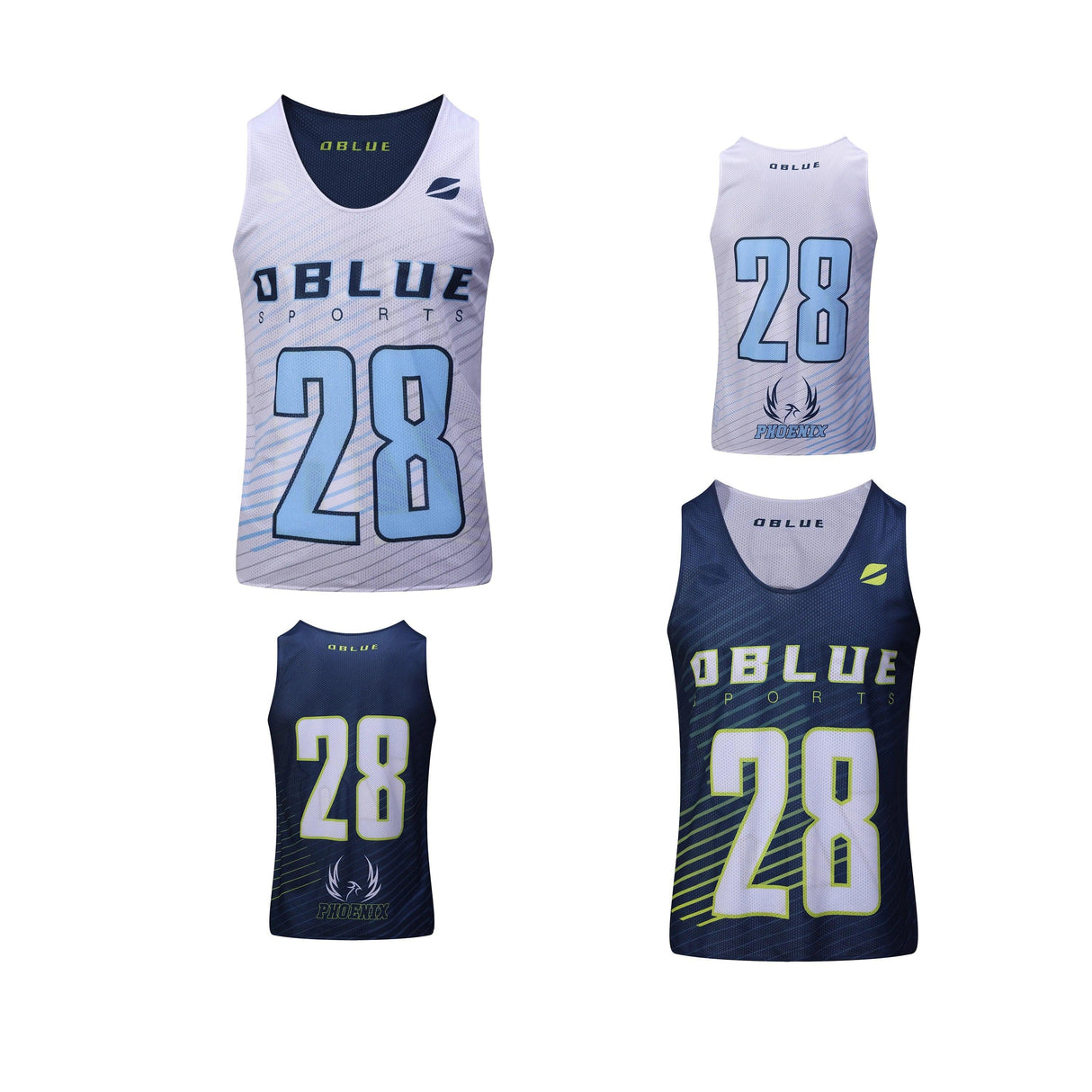 Dblue Reversible Lacrosse Pinnies benutzerdefinierte sublimierte Lacrosse Tank Tops Jugend Lacrosse Shirt Trikot 