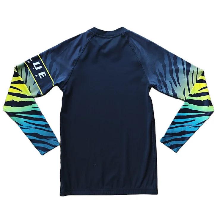 Dblue Großhandel Custom Design Logo Kompression Fitness Schwimmen MMA Rash Guard Custom Shirt 