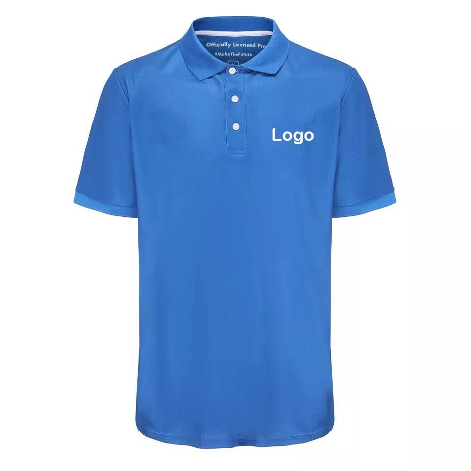 Servicios de muestra de soporte Camisa polo azul marino para hombre, antiencogimiento, comprimida, suave, cómoda y de talla grande 