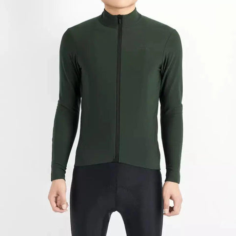 Camiseta de ciclismo para hombre, impermeable, ligera, con cremallera completa, ajustada, para exteriores 