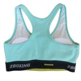 Hot selling wholesale OEM custom logo sublimation zipped racer back padded gym sports bra