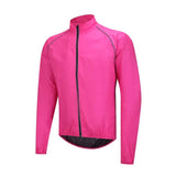 Best Quality Plain Pink Color Mesh Lining Bicycle Shirt Women Windproof Reflective Cycling Jacket