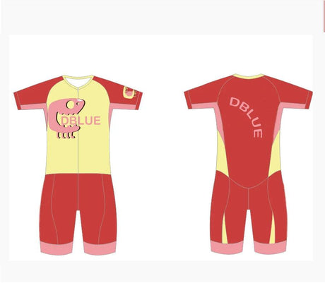 Sublimation Printed Breathable Roller Skate Wear Jumpsuit Short Sleeve Speed Skating Racing Suit