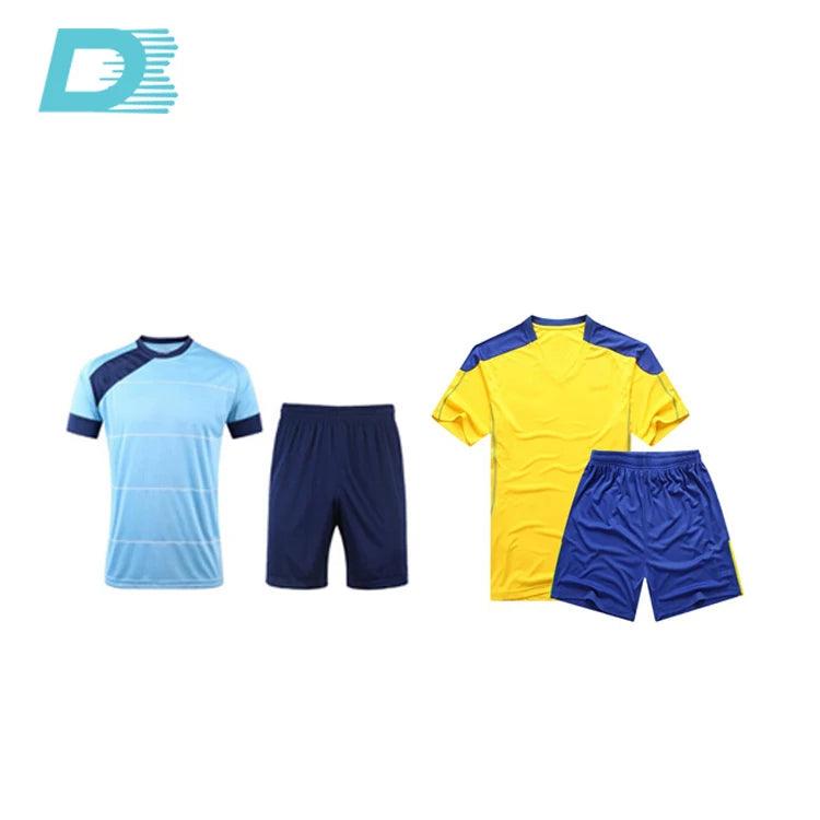 Venta al por mayor personalizada, barata, de equipos europeos, de secado rápido, para entrenamiento, sublimación de camisetas de fútbol para hombres, uniformes de fútbol 