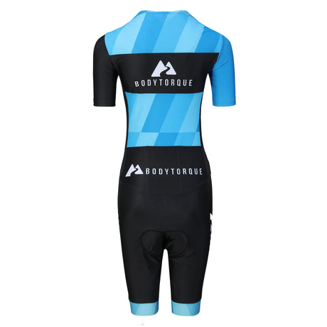 Dblue Neue Großhandel OEM Custom Tri Racing Radfahren Swim Run Shorts Ärmeln Kinder Triathlonanzug Trisuit 