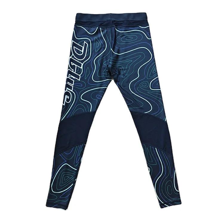 Customized Printing Pants Wholesale Customized Logo Blank Team Men Women Training Yoga Skintight  Compressing Spats