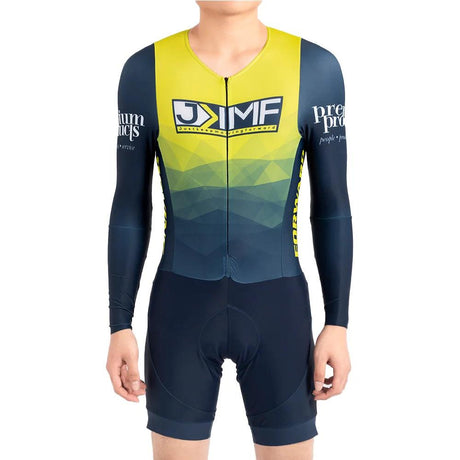 Bestseller-Produkte Spezialisierter, individuell bedruckter Triathlon-Schwimmanzug mit langen Ärmeln im Sublimationsdruck 