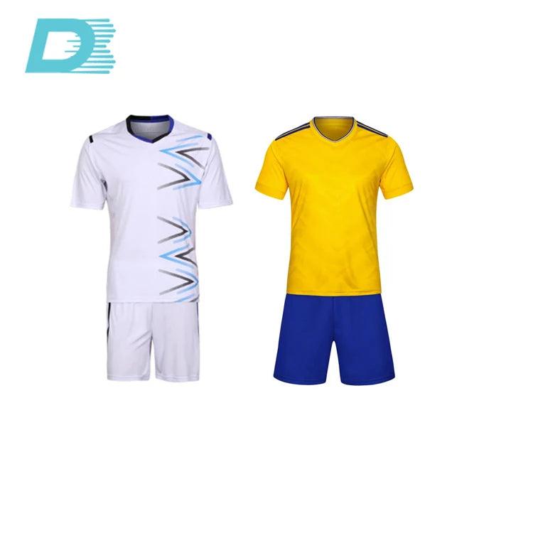 Venta al por mayor personalizada, barata, de equipos europeos, de secado rápido, para entrenamiento, sublimación de camisetas de fútbol para hombres, uniformes de fútbol 