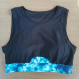 Blue Pattern Digital Printing for women Support custom size, custom pattern and color sorts bra