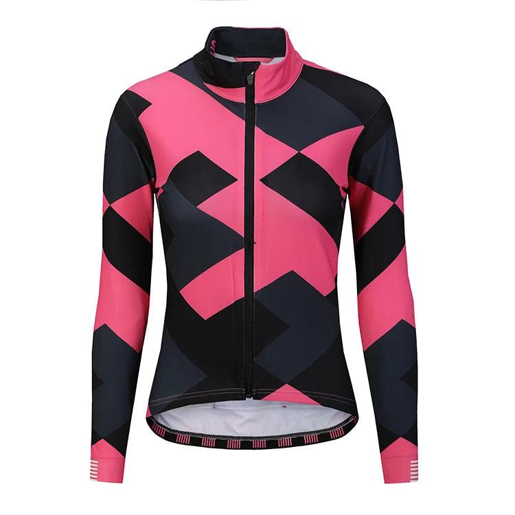 Großhandel Atmungsaktiv Recycelbar Winddicht Langarm Radtrikot Erwachsene Sportswear Anpassbares Design Winter fleece jersey 