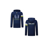 Dblue Quick Dry Comfortable Training Lacrosse Shooter Blue Hooded Long Sleeve Men Lacrosse Jersey