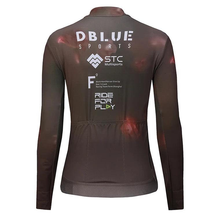 Dblue Cycling Jersey Sublimation for Professional Cyclists Adults Mens Long Sleeves Cycling Jerseys