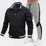 Dblue new men sweatsuit set tracksuit sublimation blank hoodie full zipped jogger jackets