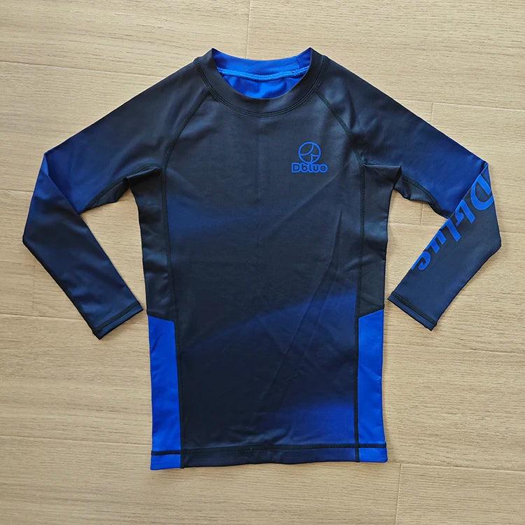 Dblue Custom Jiu Jitsu Rash Guard, individueller langärmeliger MMA-Kompressions-Rashguard für Herren 