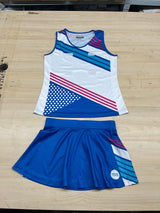 Großhandel Custom Design Team Sport Frauen Netball Uniformen, Netball Kleider mit Netball Lätzchen 