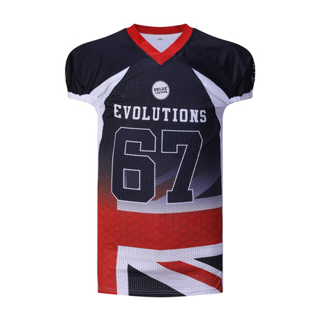 Dblue neue benutzerdefinierte großhandel billig blank praxis sublimation benutzerdefinierte uniform tragen American football jersey 