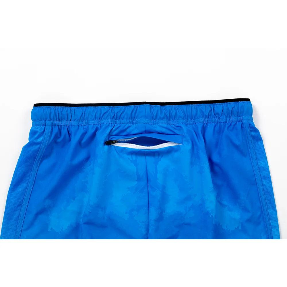 New Arrival Blue Sublimation Mesh Breathable Compression Casual Men Custom Running Shorts