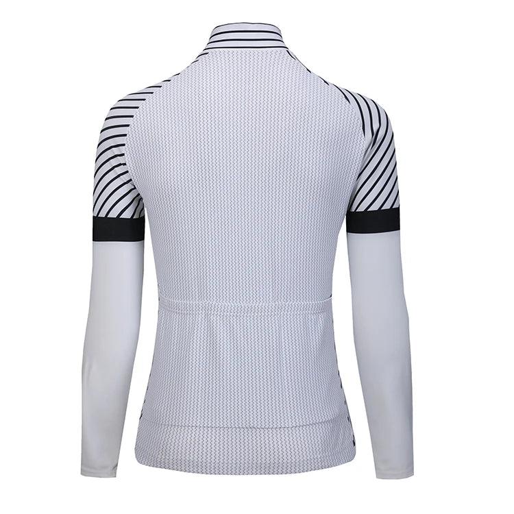 Maillot de ciclismo unisex personalizable, reciclable, de secado rápido, material ligero, manga larga, estampado por sublimación, jersey de invierno de polar 