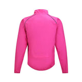 Camisa de ciclismo con forro de malla de color rosa liso de la mejor calidad para mujer, chaqueta de ciclismo reflectante a prueba de viento 