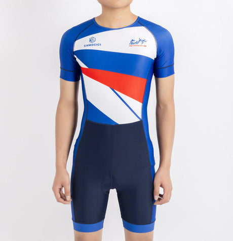 Dblue OEM neues einteiliges Radtrikot-Set für Fahrradtrikot, Triathlonanzug, kurzärmliger Triathlonanzug 