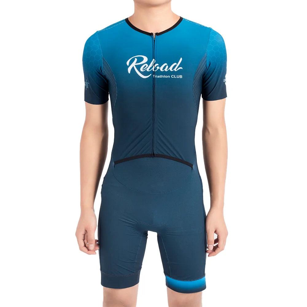 Factory Direct Sales Custom Logo Sublimation Printed Plus Size Short Sleeve Sexy Full Zipper Triathlon Suit